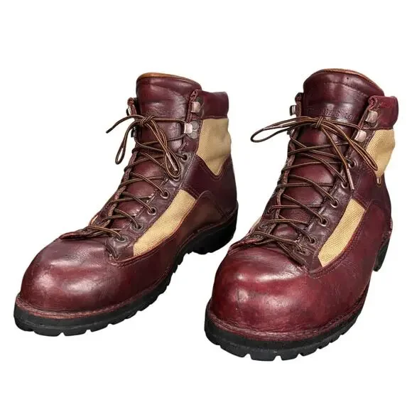 Vintage Rare Danner X Eddie Bauer 1985 Light Red Hiking Boots Size 10.5 EE - Picture 6 of 12